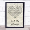 Journey Don't Stop Believing Script Heart Song Lyric Quote Print