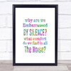 Silence Rainbow Quote Print Silence Rainbow Quote Print