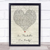 Alicia Keys Un-Thinkable (I'm Ready) Script Heart Quote Song Lyric Print