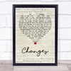 Black Sabbath Changes Script Heart Quote Song Lyric Print