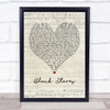 Jay Allen Blank Stares Script Heart Quote Song Lyric Print