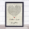 Paul Simon Father And Daughter Script Heart Quote Song Lyric Print