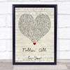 Shawn Mendes Fallin' All In You Script Heart Quote Song Lyric Print