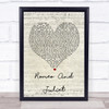 Dire Straits Romeo And Juliet Script Heart Song Lyric Quote Print