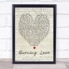 Elvis Presley Burning Love Script Heart Song Lyric Quote Print