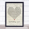 Love Affair Everlasting Love Script Heart Song Lyric Print