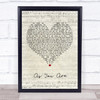Rag'n'Bone Man As You Are Script Heart Song Lyric Print