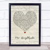 The Killers Mr Brightside Script Heart Song Lyric Print