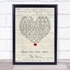 Creedence Clearwater Revival Have You Ever Seen The Rain Script Heart Lyric Print