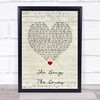 The Stone Roses She Bangs The Drums Script Heart Song Lyric Print