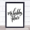 My Happy Place Quote Print Poster Typography Word Art Picture