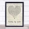 Sting Fields Of Gold Script Heart Song Lyric Print