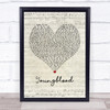 5 Seconds Of Summer Youngblood Script Heart Song Lyric Print