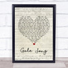 The Lumineers Gale Song Script Heart Song Lyric Print