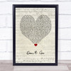 Wretch 32 Don't Go Script Heart Song Lyric Print