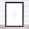 Simple Babe Rainbow Quote Print