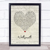The Vaccines Wetsuit Script Heart Song Lyric Print