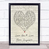 Rose Royce Love Don't Live Here Anymore Script Heart Song Lyric Print
