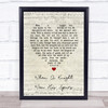 Jan Struther When a Knight Won His Spurs Script Heart Song Lyric Print