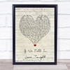 Rod Stewart If We Fall In Love Tonight Script Heart Song Lyric Print