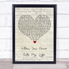 Scorpions When You Came Into My Life Script Heart Song Lyric Print