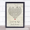 Bruce Springsteen Land Of Hope And Dreams Script Heart Song Lyric Print