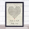 Stereophonics Pick A Part Thats New Script Heart Song Lyric Print
