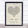 5 Seconds of Summer Outer Space Carry On Script Heart Song Lyric Print