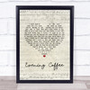 Moose Blood Evening Coffee Script Heart Song Lyric Print