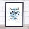 Simple Person Inspirational Quote Print Blue Watercolour Poster