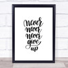 Never Give Up Swirl Quote Print Poster Typography Word Art Picture