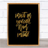 Never Imitate Quote Print Black & Gold Wall Art Picture Never Imitate Quote Print Black & Gold Wall Art Picture
