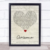 Kings Of Leon Arizona Script Heart Song Lyric Print