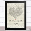 Michael Crawford The Music of the Night Script Heart Song Lyric Music Art Print