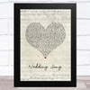 Bob Dylan Wedding Song Script Heart Song Lyric Music Art Print