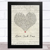 Kenny Chesney Here And Now Script Heart Song Lyric Music Art Print