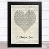 Paris I Choose You Script Heart Song Lyric Music Art Print