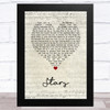 Russell Crowe Stars Script Heart Song Lyric Music Art Print