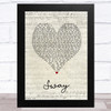 Dan + Shay Sway Script Heart Song Lyric Music Art Print