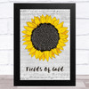 Eva Cassidy Fields Of Gold Grey Script Sunflower Song Lyric Music Art Print
