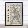 Queen Now I'm Here Freddie Mercury Silhouette Song Lyric Quote Print