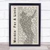 Garth Brooks Workin' For A Livin' Shadow Song Lyric Quote Print