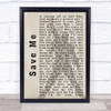 Queen Save Me Freddie Mercury Shadow Song Lyric Quote Print