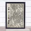 Bob Dylan The Man in Me Shadow Song Lyric Quote Print