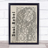 Bob Marley Soul Rebel Shadow Song Lyric Quote Print