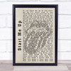 The Rolling Stones Start Me Up Shadow Song Lyric Quote Print