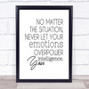 No Matter The Situation Quote Print Poster Typography Word Art Picture