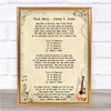 Chuck Berry Johnny B Goode Song Lyric Quote Print