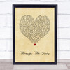 Kenny Rogers Through The Years Vintage Heart Song Lyric Print