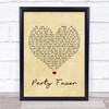 Billie Eilish Party Favor Vintage Heart Song Lyric Print